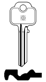 Afbeelding van Silca Cilindersleutel staal UNI47