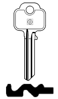 Afbeelding van Silca Cilindersleutel staal UNI48R