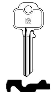 Afbeelding van Silca Cilindersleutel staal UNI49