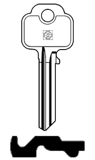 Afbeelding van Silca Cilindersleutel staal UNI49R