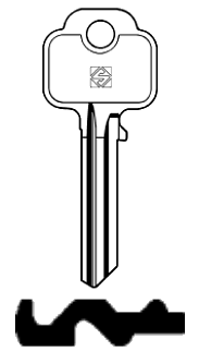 Afbeelding van Silca Cilindersleutel staal UNI50R