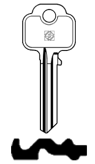 Afbeelding van Silca Cilindersleutel staal UNI51R