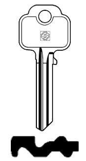 Afbeelding van Silca Cilindersleutel staal UNI52