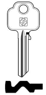 Afbeelding van Silca Cilindersleutel brass UNI66R