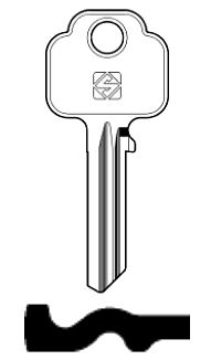 Afbeelding van Silca Cilindersleutel staal UNI68R