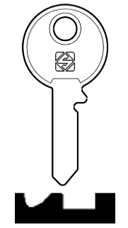 Afbeelding van Silca Autosleutel z/plastic kop staal UNI9