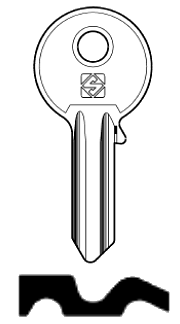 Afbeelding van Silca Cilindersleutel brass WE13