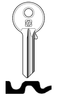 Afbeelding van Silca Cilindersleutel brass WE16R