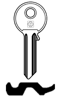 Afbeelding van Silca Cilindersleutel brass WE5R