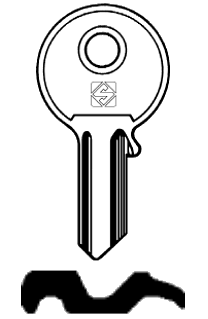 Afbeelding van Silca Cilindersleutel brass WE6