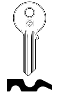 Afbeelding van Silca Cilindersleutel brass WE7