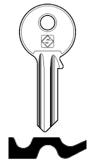 Afbeelding van Silca Cilindersleutel brass WE7R