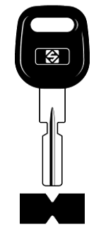 Afbeelding van Silca Autosleutel plastic kop brass HU109FP