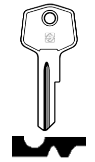 Afbeelding van Silca Autosleutel z/plastic kop staal HU10