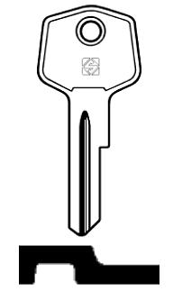 Afbeelding van Silca Autosleutel z/plastic kop staal HU12