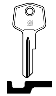 Afbeelding van Silca Autosleutel z/plastic kop staal HU12R