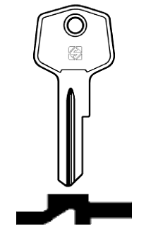 Afbeelding van Silca Autosleutel z/plastic kop staal HU14