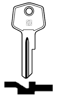 Afbeelding van Silca Autosleutel z/plastic kop staal HU14R