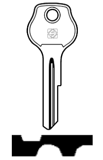 Afbeelding van Silca Autosleutel z/plastic kop staal HU15R