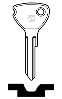 Afbeelding van Silca Autosleutel z/plastic kop staal HU16