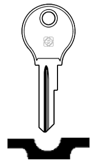 Afbeelding van Silca Autosleutel z/plastic kop staal HU1R