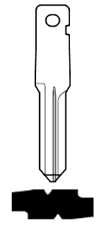 Afbeelding van Silca Autosleutel z/plastic kop staal HU136TA