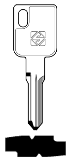 Afbeelding van Silca Autosleutel z/plastic kop staal HU136