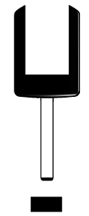 Afbeelding van Silca Transpondersleutel nikkel HU100BT zonder chip