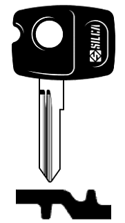 Afbeelding van Silca Autosleutel plastic kop brass HU25P