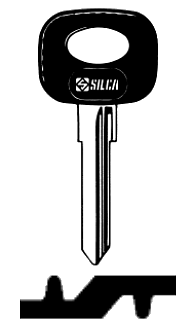 Afbeelding van Silca Autosleutel plastic kop staal HU23P