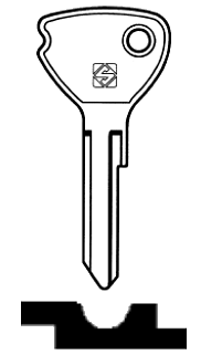 Afbeelding van Silca Autosleutel z/plastic kop staal HU20