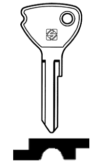 Afbeelding van Silca Autosleutel z/plastic kop staal HU20R