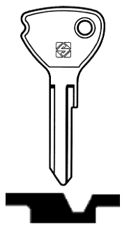 Afbeelding van Silca Autosleutel z/plastic kop staal HU21