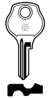 Afbeelding van Silca Autosleutel z/plastic kop staal HU27