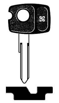 Afbeelding van Silca Autosleutel plastic kop staal HU35P