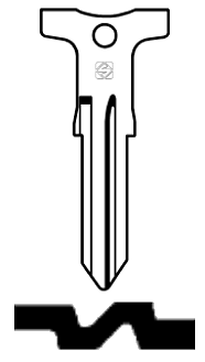 Afbeelding van Silca Autosleutel z/plastic kop staal HU36T