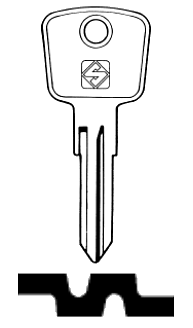 Afbeelding van Silca Autosleutel z/plastic kop staal HU37