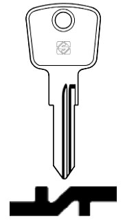 Afbeelding van Silca Autosleutel z/plastic kop staal HU38