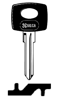 Afbeelding van Silca Autosleutel plastic kop staal HU34P