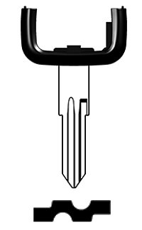 Afbeelding van Silca Transpondersleutel brass HU46AT zonder chip