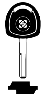 Afbeelding van Silca Transpondersleutel brass HU43T9