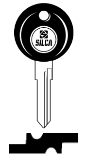 Afbeelding van Silca Autosleutel plastic kop brass HU48P