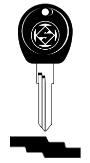 Afbeelding van Silca Autosleutel plastic kop brass HU49RCP