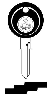 Afbeelding van Silca Autosleutel plastic kop staal HU49P