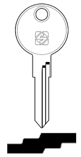 Afbeelding van Silca Autosleutel z/plastic kop staal HU49