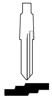 Afbeelding van Silca Autosleutel z/plastic kop staal HU49T