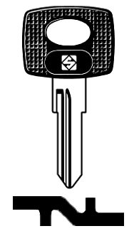 Afbeelding van Silca Autosleutel plastic kop brass HU52RP