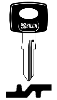 Afbeelding van Silca Autosleutel plastic kop staal HU52P