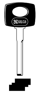 Afbeelding van Silca Autosleutel plastic kop brass HU55P