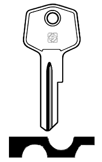 Afbeelding van Silca Autosleutel z/plastic kop staal HU5